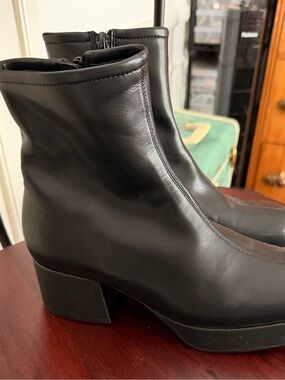 Jeffrey Campbell Black Leather Ankle Booties